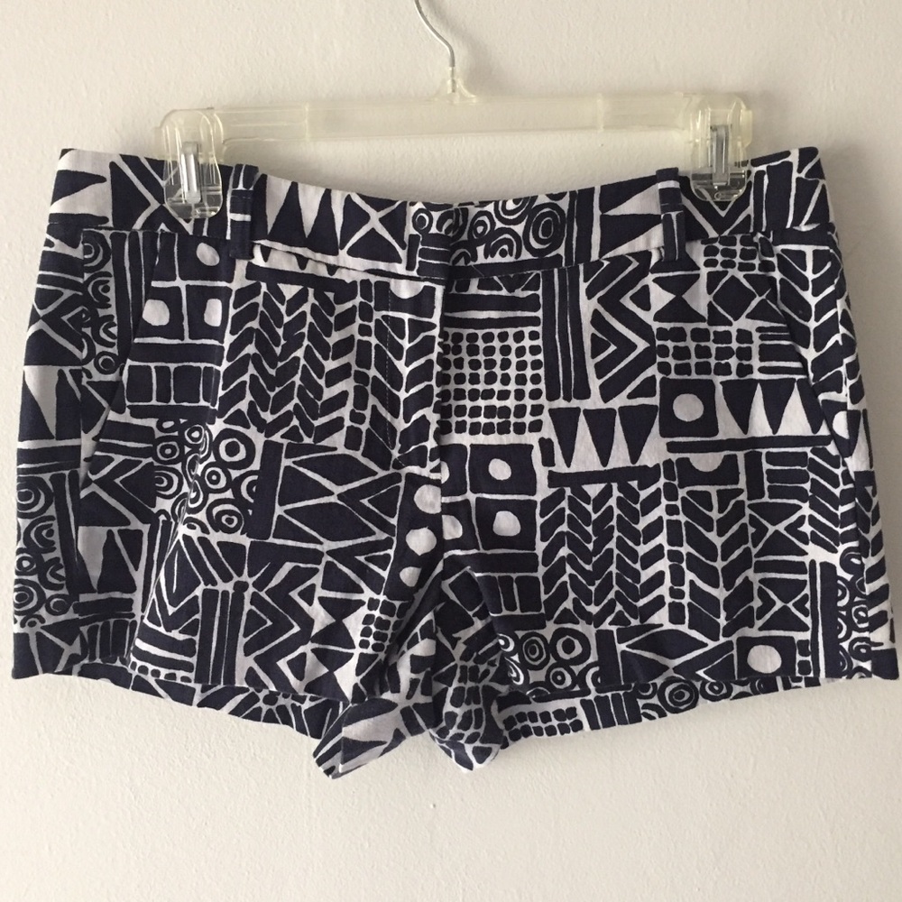 J. Crew navy patterned shorts